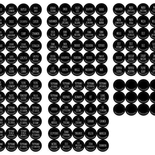 Naklejki na przyprawy