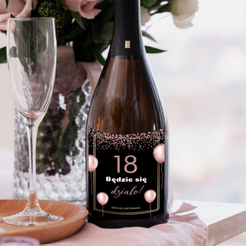 Naklejki na Butelki - RoseGold zestaw 10 sztuk