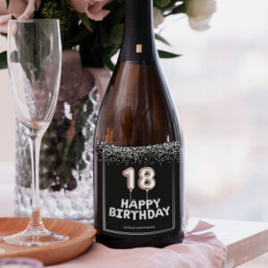 Naklejki na Butelki - Silver zestaw 10 sztuk