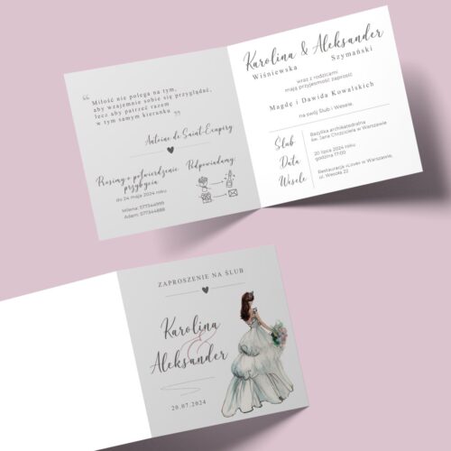 Alternative view of Zaproszenie na ślub - Bride №144