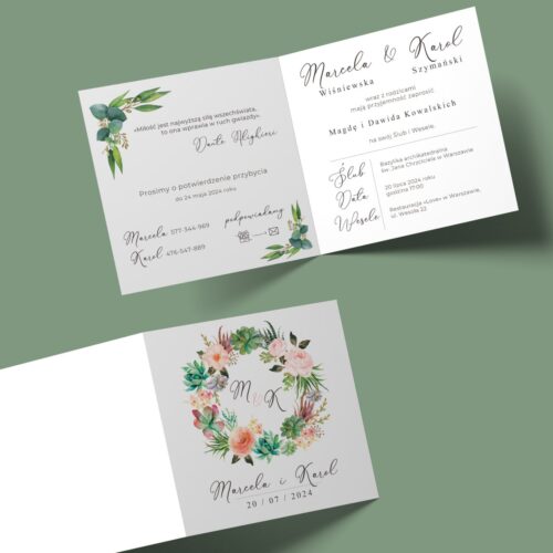 Alternative view of Zaproszenie na ślub - №145