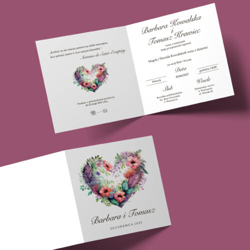 Alternative view of Zaproszenie na ślub - №175
