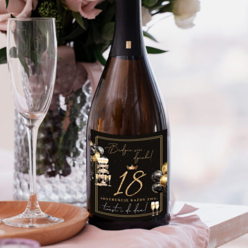 Naklejki na Butelki - Szampan zestaw 10 sztuk